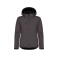 Chaqueta softshell con capucha reciclada mujer Classic Softshell Hoody Ladies. Color gris oscuro.