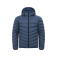 Plumífero con capucha reciclado hombre Idaho. Color fog blue.