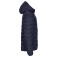 Plumífero con capucha reciclado hombre Idaho. Color azul oscuro.