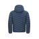 Plumífero con capucha reciclado hombre Idaho. Color fog blue.