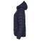Plumífero con capucha reciclado mujer Idaho Ladies. Color azul oscuro.