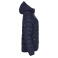 Plumífero con capucha reciclado mujer Idaho Ladies. Color azul oscuro.