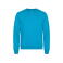 Sudadera reciclada unisex Miami Roundneck. Color azul turquesa.