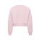 Sudadera cropped reciclada mujer Miami Cropped. Color rosa pastel.