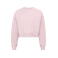 Sudadera cropped reciclada mujer Miami Cropped. Color rosa pastel.