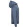Sudadera capucha y cremallera reciclada unisex Miami PRO Hoody Full Zip. Color azul metal.