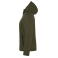 Chaqueta softshell con capucha mujer Padded Ladies. Color verde arena.