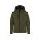 Chaqueta softshell con capucha mujer Padded Ladies. Color verde arena.
