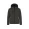 Chaqueta softshell con capucha mujer Padded Ladies. Color gris oscuro.
