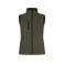 Chaleco softshell mujer Padded Ladies. Color verde arena.