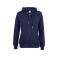 Sudadera capucha y cremallera orgánica mujer Premium OC Hoody Full Zip Ladies. Color azul oscuro.