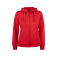 Sudadera capucha y cremallera mujer Basic Active Hoody Full Zip Ladies. Color rojo.