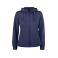Sudadera capucha y cremallera mujer Basic Active Hoody Full Zip Ladies. Color azul oscuro.