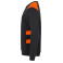 Sudadera reciclada unisex Ambition Roundneck. Color naranja alta visibilidad.
