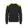 Sudadera reciclada unisex Ambition Roundneck. Color amarillo alta visibilidad.
