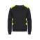 Sudadera reciclada unisex Ambition Roundneck. Color amarillo alta visibilidad.