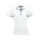 Polo cuello listado mujer Seattle Ladies. Color blanco.