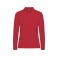 Polo de manga larga mujer Manhattan L/S Ladies. Color rojo.