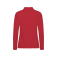 Polo de manga larga mujer Manhattan L/S Ladies. Color rojo.