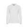 Polo de manga larga mujer Stretch Premium Polo L/S Ladies. Color blanco.
