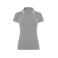Polo básico mujer Regular. Color grey melange/white.