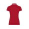 Polo básico mujer Regular. Color red/white.