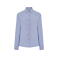 Camisa oxford manga larga mujer Shloxf. Color dark blue.