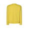 Sudadera básica unisex Sweatshirt. Color lemon yellow.