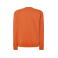 Sudadera básica unisex Sweatshirt. Color orange fluor.