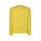 Sudadera básica unisex Sweatshirt. Color lemon yellow.