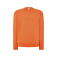 Sudadera básica unisex Sweatshirt. Color orange fluor.
