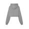 Sudadera crop con capucha oversize mujer Cropped. Color grey melange.