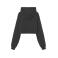 Sudadera crop con capucha oversize mujer Cropped. Color black.