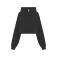 Sudadera crop con capucha oversize mujer Cropped. Color black.