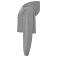 Sudadera crop con capucha oversize mujer Cropped. Color grey melange.