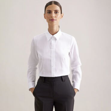 Blusa oxford manga larga mujer 080660/01