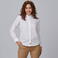 Camisa reciclada manga larga mujer Idara. Color blanco.