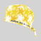 Gorro cirujano estampado Agatha. Color cometa amarillo.