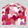 Gorro cirujano estampado Agatha. Color cuore rojo.