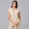 Chaqueta sin mangas mujer Arabis. Color beige.