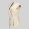 Chaqueta sin mangas smoking mujer Meli. Color beige.