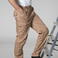 Pantal&oacute;n de trabajo multibolsillos unisex Arce. Color beige.