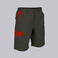 Bermuda multibolsillos elástica unisex Arce. Color verde caquirojo.