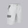 Bermuda multibolsillos elástica unisex Arce. Color blanco/gris.