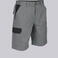 Bermuda multibolsillos elástica unisex Arce. Color gris/negro.
