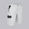 Bermuda multibolsillos elástica unisex Arce. Color blanco/negro.