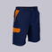 Bermuda multibolsillos elástica unisex Arce. Color marino/naranja.