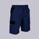 Bermuda multibolsillos elástica unisex Arce. Color marino/negro.