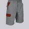 Bermuda multibolsillos elástica unisex Arce. Color gris/burdeos.