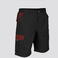 Bermuda multibolsillos elástica unisex Arce. Color negro/burdeos.
